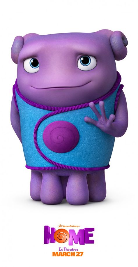 Oh is a loveable misfit that will warm you heart in the move Home. Sponsored by DreamWorks Home 2015 Movie, Apple Fritter, Dreamworks Animation, March 27, Dreamworks, Purple