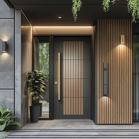 Modern House Luxury, Front Entrance Doors, House Entrance Doors, Luxury Houses Entrance, House Main Door, House Front Door Design, Modern Entrance Door, Modern Exterior Doors, House Main Door Design