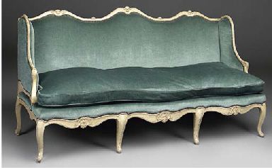 A FRENCH PROVINCIAL PAINTED SOFA | LATE 18TH CENTURY AND ... Painted Sofa, French Furniture, French Provincial, Take A Seat, Reupholster, 18th Century, Love Seat, Sofa, Grey