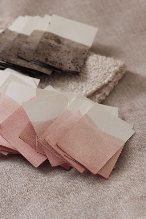 Tutti Visuell Identitet, Cecilie Bahnsen, 카드 디자인, How To Dye Fabric, Natural Dyes, Handmade Paper, Business Card Design, Color Inspiration, Letterpress