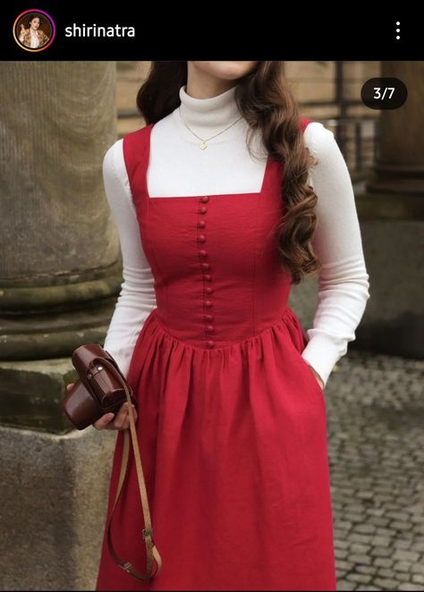 Traditional German Clothing, German Clothing, German Outfit, Linen Wrap Dress, Pride Prejudice, Elizabeth Bennet, Slow Fashion Brands, Vestidos Vintage, Made Clothing