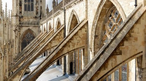 Flying Buttress in Architecture | CK The Buttress, Flying Buttress, Canterbury Cathedral, Romanesque Architecture, Westminster Abbey, Gothic Architecture, Stained Glass Windows, Westminster, Gothic Fashion