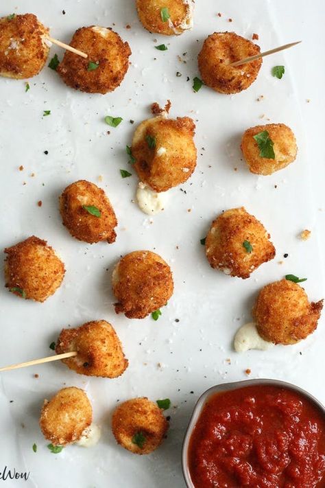 40 Cheese Appetizers That Are Ooey, Gooey and Oh So Easy to Make #purewow #food #cooking #cheese #appetizer #snack #recipe Mozzarella Bites, Super Bowl Snack Recipes, Holiday Finger Foods, Small Appetizers, Appetizers For A Crowd, Tailgating Recipes, Finger Foods Easy, Best Appetizer Recipes, Halloween Appetizers