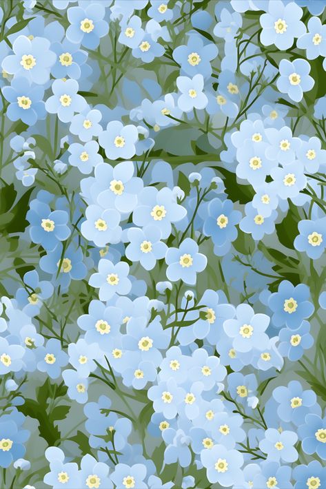 forget me not flowers on green background Forget Me Not Pattern, Forget Me Not Background, Forget Me Nots Aesthetic, Forget Me Not Flowers Wallpaper, Forget Me Not Wallpaper, Flores Wallpaper, Lilac Wallpaper, Not Wallpaper, Forget Me Not Flowers