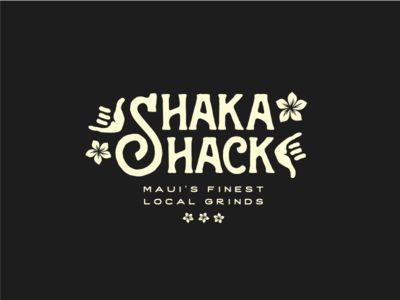 Shaka Hawaii Logo, Shaka Sign, Business Fonts, Identity Design Inspiration, Vintage Logos, Beer Logo, Typography Layout, Unique Logo Design, Visual Identity Design