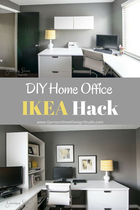 A Real Home Office Real Home Office, Home Office Ikea, Ikea Corner Desk, Office Ikea, Office Design Diy, Ikea Home Office, Office For Two, Office Hacks, Home Office Layouts