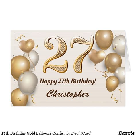 27th Birthday Gold Balloons Confetti Extra Large Happy 72nd Birthday, Happy 49th Birthday, 98th Birthday, 82nd Birthday, Happy 65 Birthday, 78 Birthday, 92nd Birthday, 79th Birthday, 62nd Birthday