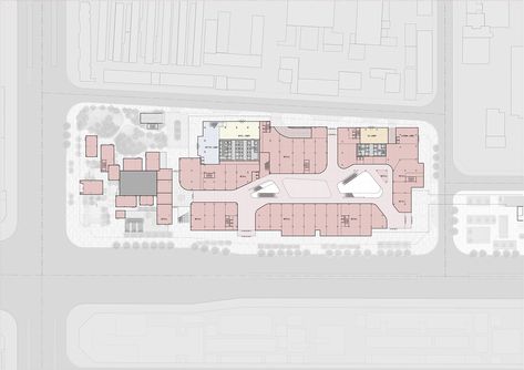 EID Architecture - OCT Xi’an International Center Mall Plan Architecture Shopping Center, Mixed Use Building Concept Architecture, Mall Plan, Shopping Center Architecture, Residential Skyscraper, Slope House Design, Architecture Form, Square Floor Plans, Shopping Mall Design