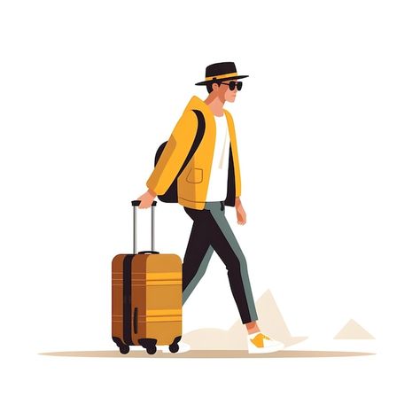 Photo tourist and traveler illustration ... | Premium Photo #Freepik #photo Tourist Illustration, Traveler Illustration, Minimalist Flat, Download Wallpaper Hd, Flat Vector, Vector Artwork, Style Art, Premium Photo, Vector Art