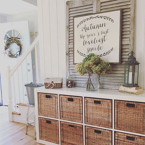 Baskets in cube storage Sunroom Storage, Cube Storage Ideas, Playroom Update, Cube Storage Decor, Hawthorn House, Rental Hacks, Gym Organization, Cube Decor, Living Room Baskets