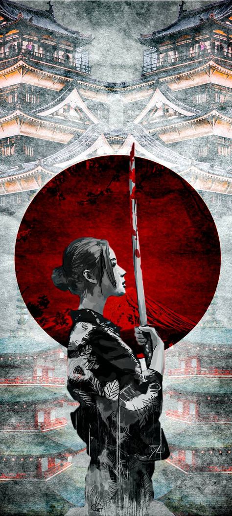 Samurai Ninja, Female Samurai, Warrior Concept Art, Red And Black Wallpaper, Samurai Wallpaper, Warriors Wallpaper, Samurai Artwork, Abstract Wallpaper Backgrounds, Panda Art