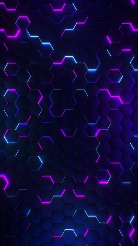 Neon Hexagon, Wallpapers For Iphone 12, Hexagon Art, Purple Galaxy Wallpaper, Seni Resin, Iphone Wallpapers Hd, Cracked Wallpaper, Amazing Wallpapers, Wallpapers Ipad