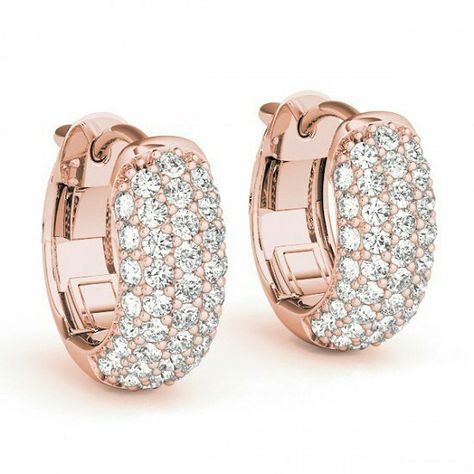 Vanita Diamond Hoops Earrings In 18k Gold || 42413 onwards || http://tinyurl.com/ya9teaxn Edelweiss Jewelry, Pave Diamond Earrings, Diamond Huggie Earrings, Diamond Huggies, Huggie Earring, Diamond Decorations, Diamond Hoop Earrings, Huggie Earrings, Opal Earrings