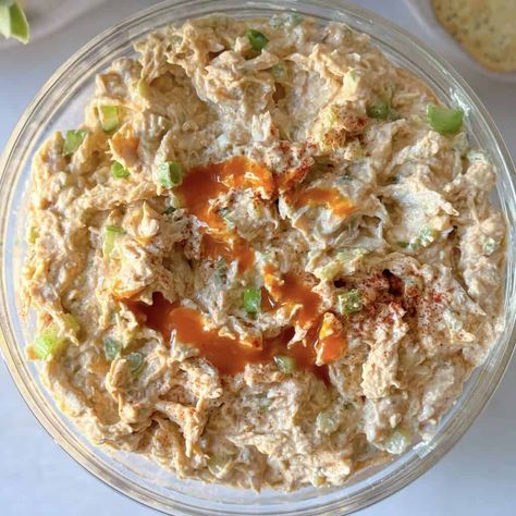 Easy Buffalo Chicken Salad (High-Protein, Healthy) - Mallory the Dietitian Lunch Buffalo Chicken Salad Recipe, Easy Buffalo Chicken, Leftover Rotisserie, Buffalo Chicken Salad, Leftover Rotisserie Chicken, Chicken Salad Recipe, Delicious Lunch, Yummy Lunches, Chicken Salad Recipes