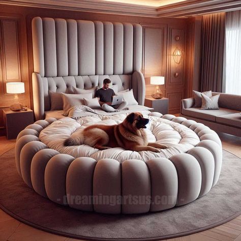 Giant Dog Beds For Humans That You Should Refer To Immediately Diy Large Dog Bed, Beetlejuice Bedroom, Unique Bunk Beds, Giant Dog Beds, Waterfall Island Kitchen, Large Dog Bed, Dragon Wall, Mini Fridges, Dog Bed Large