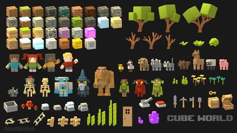 Quaternius • Free Game Assets Free Game Assets, Cube World, Cube Games, Free Game, Game Assets, Animated Characters, Create Your, Create Your Own, Models