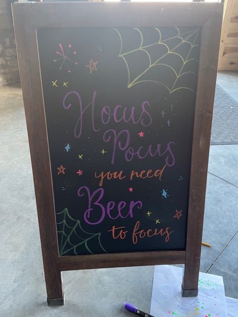 #brewery #beer #chalkboard #signs Beer Specials Chalkboard, Funny Beer Signs Chalkboards, Halloween Bar Sign Ideas, Beer Signs Chalkboard, Funny Bar Quotes Pub Signs, Brewery Chalkboard Ideas, Cute Bar Signs, Happy Hour Chalkboard Signs, Funny Bar Signs Chalkboards