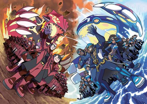 Team Magma vs Team Aqua Aqua Artwork, Omega Ruby Alpha Sapphire, Pokemon Alpha, Pokémon Ruby And Sapphire, Pokemon Omega, Pokemon Omega Ruby, Sapphire Pokemon, Ahri Wallpaper, Pokémon Oras