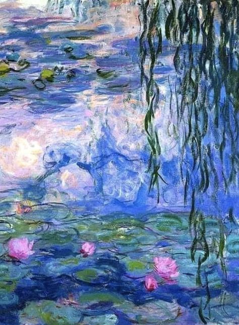 “Water Lilies”(1916) by Claude Monet Monet Wallpaper, Purple Painting, Pond Painting, Soft Pastel Art, Claude Monet Paintings, Claude Monet Art, Monet Water Lilies, Monet Art, Monet Paintings