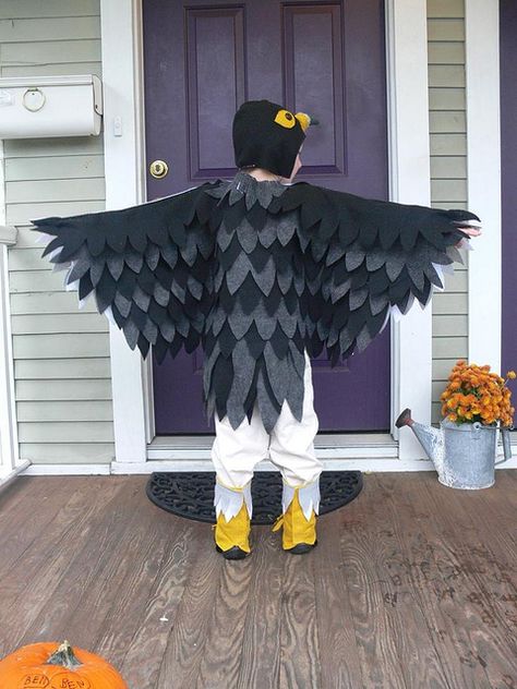 Jenny: Halloween 2012 Costumes | Flickr: Intercambio de fotos Wild Kratts Costume, Eagle Costume, Diy Costumes Kids Boys, Owl Costume, Bird Costume, Peregrine Falcon, Diy Costumes Kids, Costume Tutorial, Wings Costume