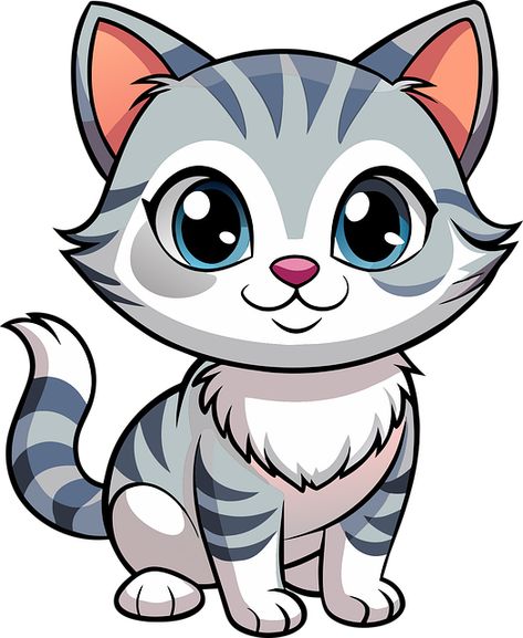 Download Ai Generated, Cat, Feline. Royalty-Free Vector Graphic Cat Cartoon Images, Cute Cat Clipart, Cat Animation, Cartoon Cats, Cat Png, Kitty Art, Cat Stock, Cat Vector, Cat Clipart