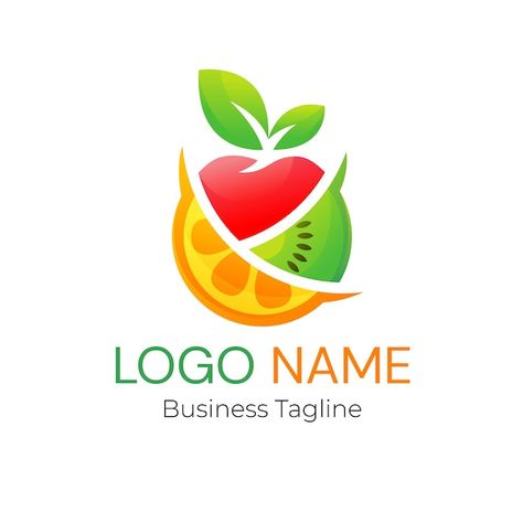 Fruit Logo Branding, Food Brand Logos, Fruit Logo, Logo Psd, Free Business Card Mockup, Business Card Maker, Flyer Maker, Poster Maker, Card Banner