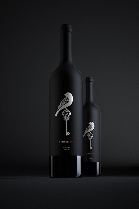 Cover design for Cotinga Nest Wine Luxury Wine Label, Black Wine Labels, Wine Bottle Label Design, Wine Bottle Design, Pinot Noir Wine, طابع بريدي, Bottle Label Design, Expensive Wine, Wine Label Design