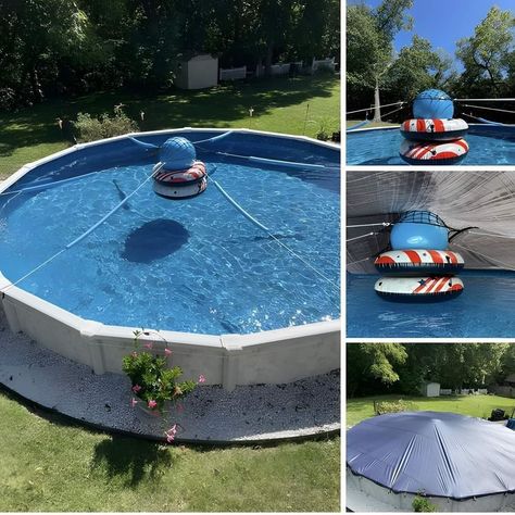 Pallet Pool, Pool Cover Roller, Swimming Pool Maintenance, Pool Stuff, Outside Pool, Outdoor Pool Area, Pool Hacks, Pool Fun, Pool Life