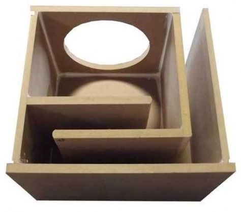 Transmission line styled enclosure for a 10" subwoofer. 10 Subwoofer Box, Subwoofer Diy, Diy Subwoofer Box, Diy Subwoofer, Audio Box, Wood Speakers, Audio Ideas, Subwoofer Box Design, Speaker Plans