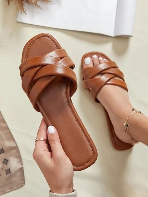 Beach Heels With Cushioned Footbed, Cushioned Footbed Heels For Beach, Elegant Brown Sandals For Beach, Vacation Slip-on Heels, Shoes Fashion Photography, Pretty Sandals, Latest Sandal, Shoes Heels Classy, Fashion Shoes Sandals