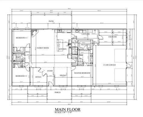 Looking for a spacious 3-bedroom home? Check out the Riley Barndominium House Plan with a layout designed for modern living! Barndominium Floor Plans With Safe Room, Barndominium Floor Plans With Garage, Floor Plans With Garage, 3 Bedroom Barndominium Floor Plans, 3 Bedroom Barndominium, Open Concept Office, Barndominium House, Simple Floor Plans, Barn Homes Floor Plans