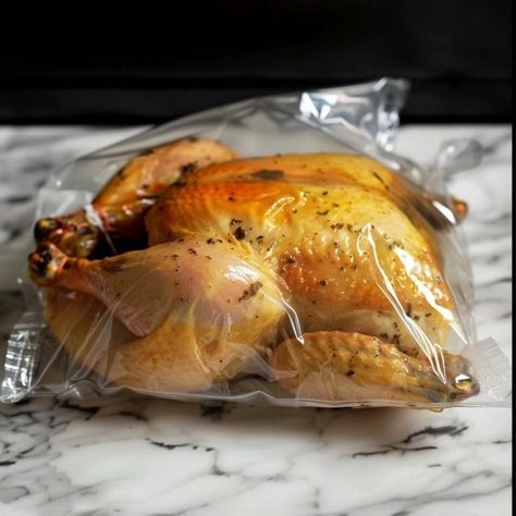 Roast Chicken In a Bag Roast Chicken In Oven Bag, Chicken In A Bag Recipes, Chicken In A Bag Recipes Ovens, Roast Chicken In A Bag, Chicken In A Bag, Roasting Chicken, Whole Baked Chicken, Cheesy Baked Chicken, Oven Bag