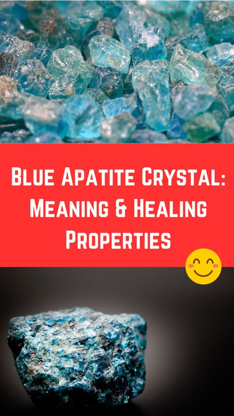 Blue Apatite Crystal: Meaning & Healing Properties (Full Guide) Blue Apatite Crystal Meaning, Apatite Crystal Meaning, Blue Apatite Jewelry, Crystals For Kids, Blue Apatite Crystal, Apatite Jewelry, Apatite Crystal, Crystals Healing Properties, Crystals Healing