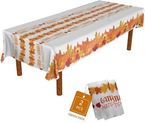 Thanksgiving Tablecloth Supplies Disposable Decoration Plastic Table Cloth, Thanksgiving Tablecloth, Thanksgiving Napkins, Oblong Tablecloth, Outdoor Tablecloth, Party Table Cloth, Plastic Table, Plastic Tablecloth, Pumpkin Colors