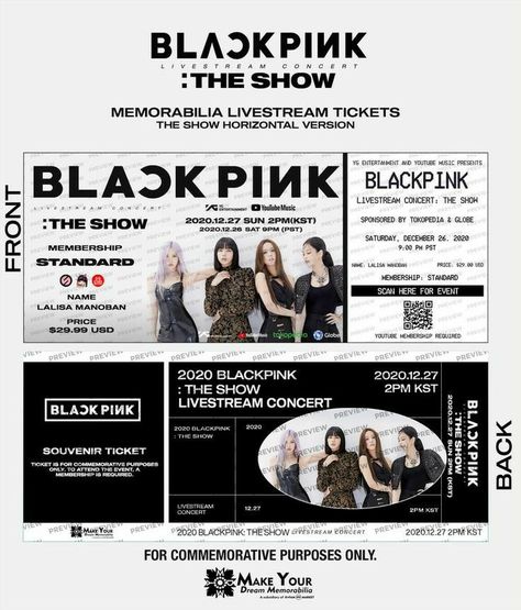 Pink 2023, Blackpink Concert, English Teaching Materials, One Ticket, Black And White Stickers, Ticket Design, Something To Remember, All Eyes On Me, Born Pink