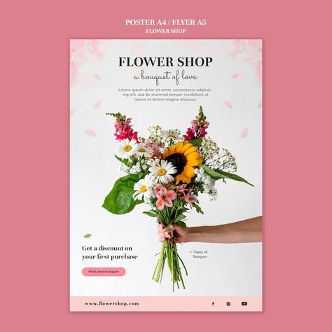 Flower Shop Instagram, Skin Quotes, Vanellope Y Ralph, Flower Shop Design, Florist Logo, Store Banner, Flower Branding, Florist Design, Graphic Design Cards