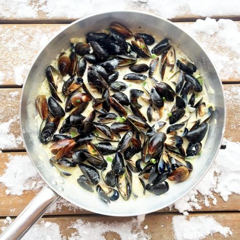 Coconut Curry Mussels - Fraiche Living Curry Mussels Recipe, Coconut Curry Mussels, Curry Mussels, Fraiche Living, Steamed Mussels, Mussels Recipe, Green Curry Paste, Romantic Meals, Green Curry