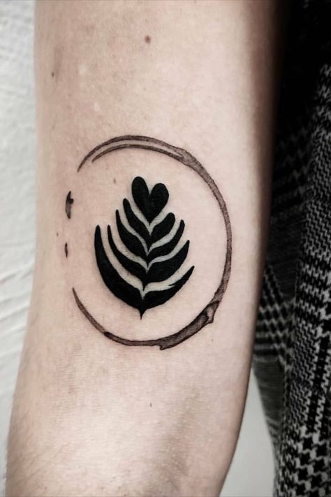 Follow us for more #coffeetattoos #tattooideas Latte Art Tattoo, Coffee Tattoo, Coffee Tattoos, No Rain No Flowers, Dream Tattoos, Latte Art, Get A Tattoo, Tattoo Drawings, Tattoos And Piercings