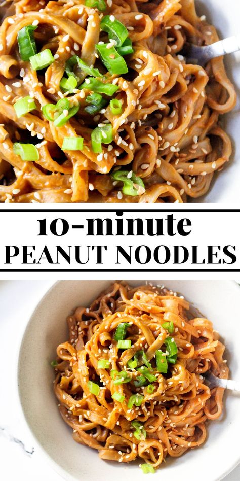 Peanut Sauce Rice Noodles, Rice Noodle Recipes, Resep Pasta, Dinner Quick, Plats Healthy, Spicy Peanut Sauce, Peanut Noodles, Lunch Recipe, Recipes Crockpot