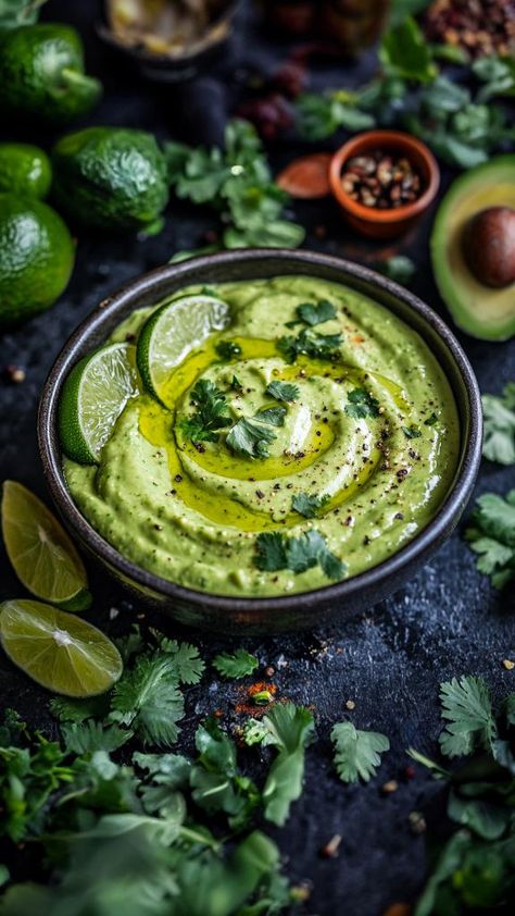 Elevate your meals with this creamy Avocado Sauce that's perfect for tacos, salads, or as a tasty dip! Made with just 2 ripe avocados, garlic, fresh lime juice, and cilantro, this recipe is not only simple but also bursting with flavor. Ready in just 10 minutes, it's the ultimate addition to your healthy eating repertoire. Check out the full recipe and elevate your culinary creations! #AvocadoSauce #HealthyRecipes #Yummy #Homemade #Foodie #CookingAtHome #EasyRecipes #FreshFlavors #GuacamoleTwist Avocado Snack Recipes, Avocado Cilantro Sauce, Avocado Sauce Recipe, Vegan Avocado Recipes, Chopped Salads, Avocado Snack, Avocado Recipes Healthy, Creamy Avocado Sauce, Avocado Vegan