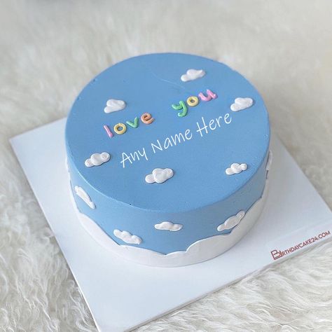 Cloud Birthday Cake, Kue Disney, Cloud Birthday, Bolo Vintage, Ugly Cakes, Blue Birthday Cakes, Cake For Boyfriend, Birthday Cake Decorating Ideas, Cake Cafe