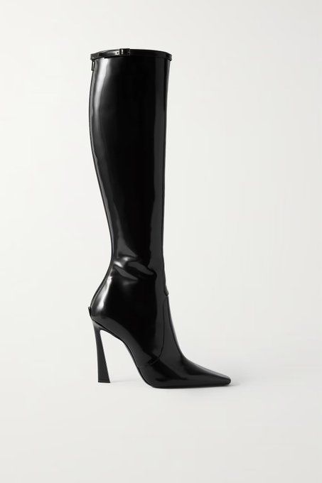 amor on X: "this knee high patent-leather Saint Laurent boot is so sleek like I love it https://t.co/v5sOB8NMpG" / X Dr Shoes, Leather Knee Boots, Aesthetic Shoes, Saint Laurent Shoes, Fabulous Shoes, Carrie Bradshaw, Boots Knee, Looks Chic, Long Boots