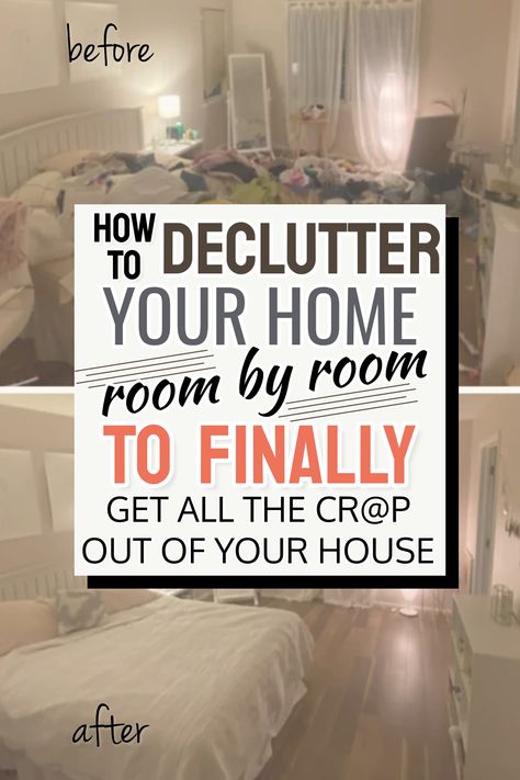 When it comes to decluttering, we need inspiration - NOT minimalism advice! Tips For Downsizing House, How To Declutter Your Home Room By Room, Room By Room Checklist, Declutter Help, Downsizing House, Downsize Your Home, Extreme Minimalism, Best Organization Ideas, Being Thoughtful