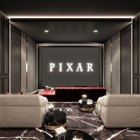 HOME CINEMA on Behance Home Theater Interior Design, Theater Interior Design, Theater Interior, Dubai Hills, Home Theater Room Design, Karaoke Room, Theater Room Design, Home Movie Theater, Theatre Interior