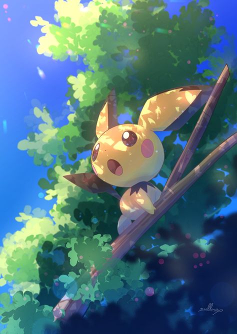 Pichu Pokemon, Pokemon Painting, Pokemon Backgrounds, Cool Pokemon Wallpapers, Cute Pokemon Pictures, Tutorials Drawing, Cute Pokemon Wallpaper, Pokemon Teams, Pokemon Drawings