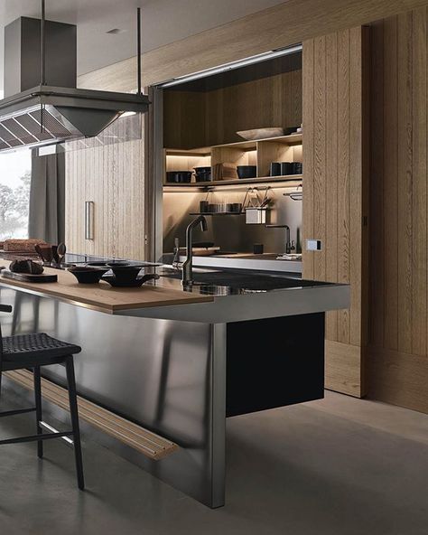 Arclinea Kitchen, Antonio Citterio, January 4, Professional Kitchen, Steel Design, Stone Design, The Project, Italian Design, Breakfast Bar