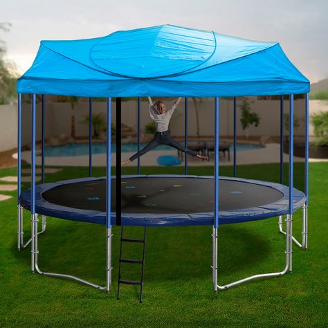 Trampoline Roofs for Sale Online - Oz Trampolines Trampoline Fort, Trampoline Cover, Kids Backyard, Backyard Trampoline, Best Trampoline, Kids Trampoline, Backyard Movie, Backyard Furniture, Backyard Playground