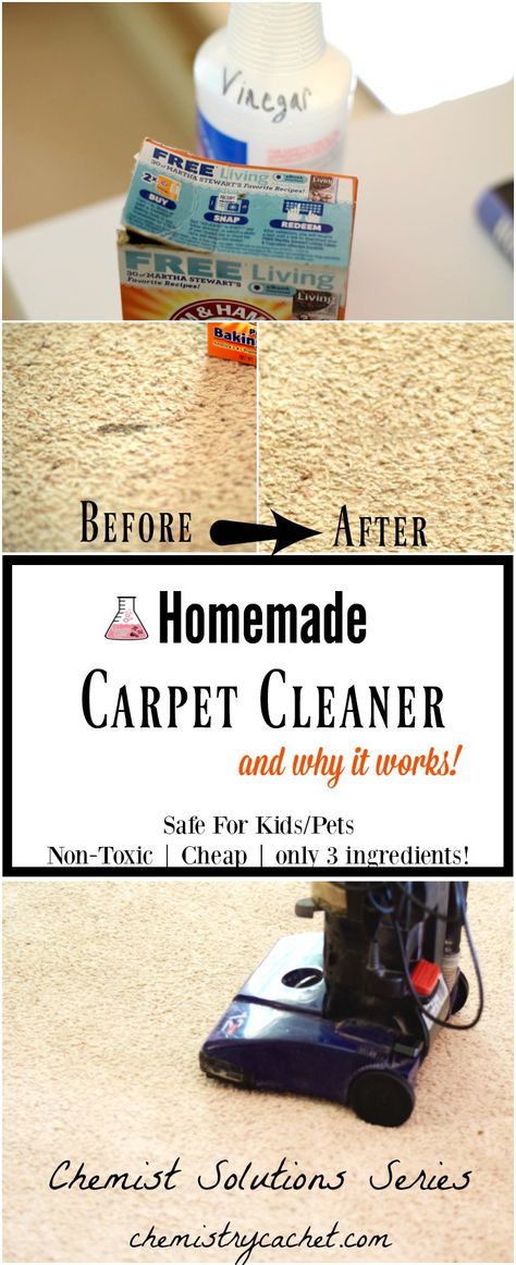 This easy homemade carpet cleaner is effective, safe, and only has 3 ingredients! Also some great information on why it actually works! Homemade Carpet Cleaner, Carpet Diy, Carpet Cleaner Homemade, Cleaning Painted Walls, Carpet Cleaning Hacks, Homemade Cleaning, Cheap Carpet, Cleaner Recipes, Cat Pee