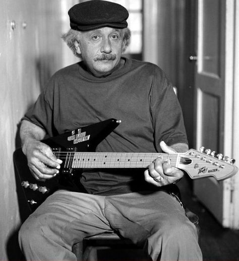 Einstein Wearing A Hat, Old Man, Albert Einstein, Einstein, Guitar