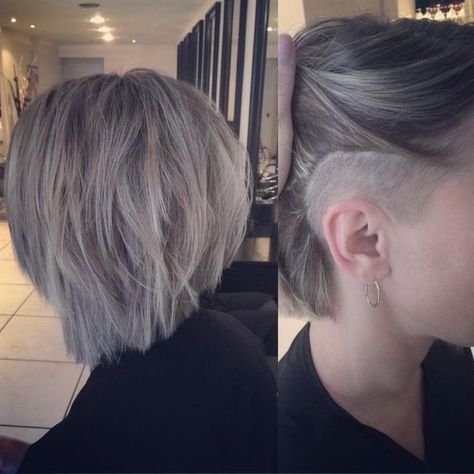 Undercut Hairstyles Women, Undercut Long Hair, Eyeliner Makeup, Edgy Hair, Haircut And Color, Platinum Blonde Hair, Undercut Hairstyles, Edgy Style, Shaved Hair